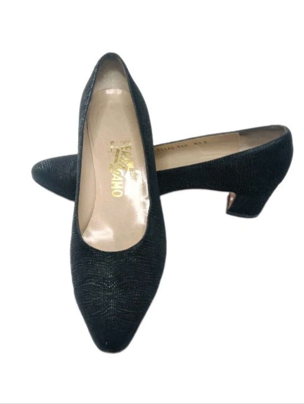 Salvatore Ferragamo Black Suede Pumps Women's Shoes size 8.5 B